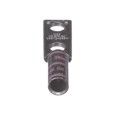 Zapata de compresión LCC1/0-38DW-X para cal. 1/0 Awg, Doble barreno para tornillo prisionero de 3/8, 1 Pz