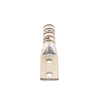 Zapata de compresión LCC500-12-6 para cal. 500 Kcmil, Doble barreno para tornillo prisionero de 1/2, Espaciado de orificios 44.5mm, 1 Pz
