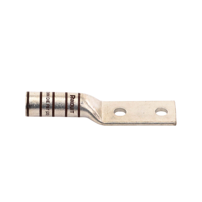 Zapata de compresión LCC500-12-6 para cal. 500 Kcmil, Doble barreno para tornillo prisionero de 1/2, Espaciado de orificios 44.5mm, 1 Pz