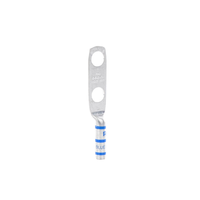 Zapata de compresión LCC6-38D-L para cal. 6 Awg, Doble barreno para tornillo prisionero de 3/8, Espaciado de orificio 25.4mm, 1 Pz