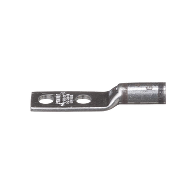 Zapata de compresión LCD4-14A-L para cal. 4 Awg, Doble barreno para tornillo prisionero de 1/4, Espaciado de orificio 16mm, 1 Pz