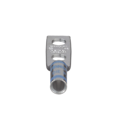 Zapata de compresión LCD6-14A-L para cal. 6 Awg, Doble barreno para tornillo prisionero de 1/4, Espaciado de orificio 16mm, 1 Pz