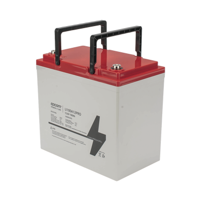 Batería de Litio Ciclo Profundo, 12.8 Vcc 100Ah LiFePO4 Válvula de Alivio, Solar, Marina, Máximo 100 A de Descarga