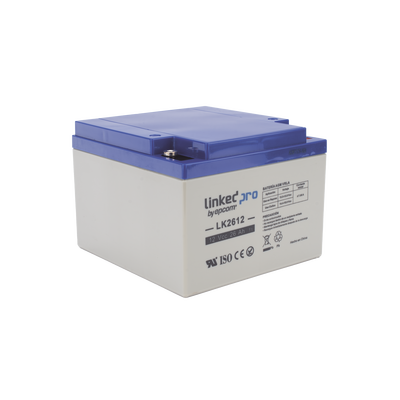 Batería 12 V / 26 Ah / UL / Tecnología AGM / Vida útil promedio de 5 años /Para uso en equipo electrónico, Alarmas de Intrusión / Incendio/ Control de acceso / Video Vigilancia / Terminales M5