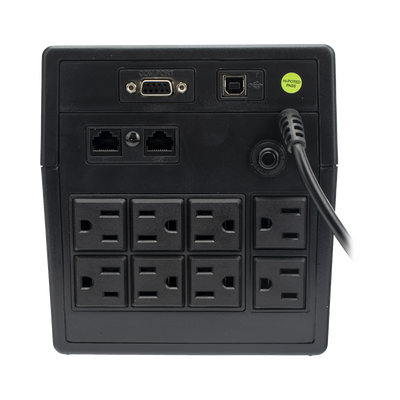 UPS 1200VA/720W Pantalla LCD / Línea Interactiva 120Vca / 6 tomas 5-15R (4 Respaldadas) / Regulación de Voltaje / Protección RJ45