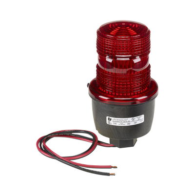 Luz de advertencia LED serie Streamline, 24 Vcc, montaje en tubo, rojo
