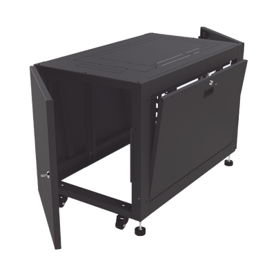 Gabinete Profesional de Piso para Telecomunicaciones de 12UR, 1000 mm Profundidad, Se envía el Gabinete armado.