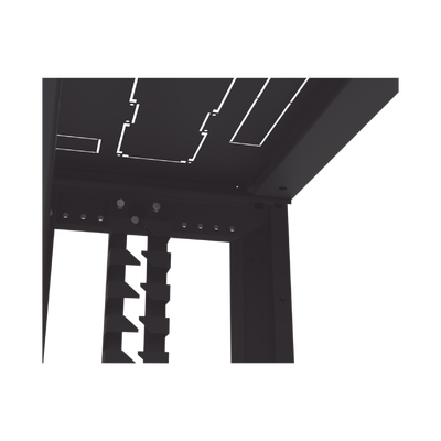 Gabinete Profesional para Telecomunicaciones de 24UR, 600 mm de Ancho x 1000 mm de Profundidad, Se envía el Gabinete Armado.