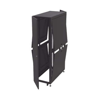 Gabinete Profesional para Telecomunicaciones de 45UR, 1200 mm Profundidad, Incluye 2 Organizadores Verticales de 45 Unidades de Rack, Se envía el Gabinete Armado.