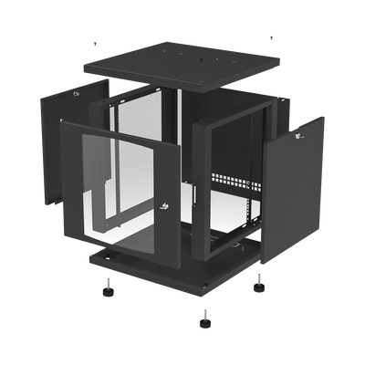 Gabinete Profesional para Telecomunicaciones de 12UR, 638 mm Profundidad.