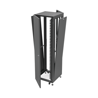 Gabinete para Telecomunicaciones Rack Estándar de 19", 42UR, 600 mm Ancho x 600 mm Profundidad. Fabricado en Acero, Se envía el Gabinete Armado.