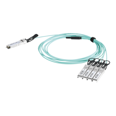 Cable AOC QSFP+ de 40 Gbps a 4x 10 Gbps / Cable de fibra óptica Activo / Longitud: 1 metro