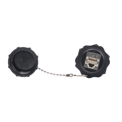 Acoplador Industrial RJ45-RJ45 Categoría 6 Blindado IP67 (Waterproof)