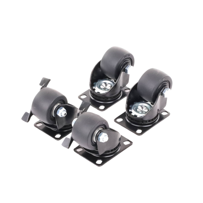 Juego de 4 Ruedas para Gabinetes Linkedpro Terminación R2 (2 con freno, 2 libres)