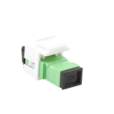 Acoplador Keystone de fibra óptica Monomodo SC/APC Simplex a SC/APC