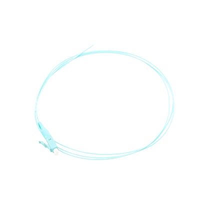 Pigtail de Fibra Óptica Simplex LC, PVC, OM4 50/125, Aqua, 1 metro