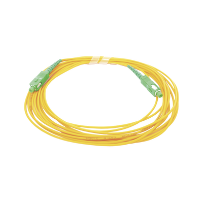 Jumper de Fibra Óptica Monomodo SC/APC - SC/APC Simplex, color amarillo, 5 metros