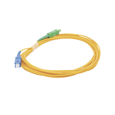 Jumper de Fibra Óptica Monomodo SC/UPC - SC/APC Simplex, color amarillo 5 metros