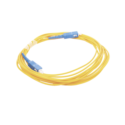 Jumper de Fibra Óptica Monomodo SC/UPC - SC/UPC Simplex, color amarillo, 5 metros