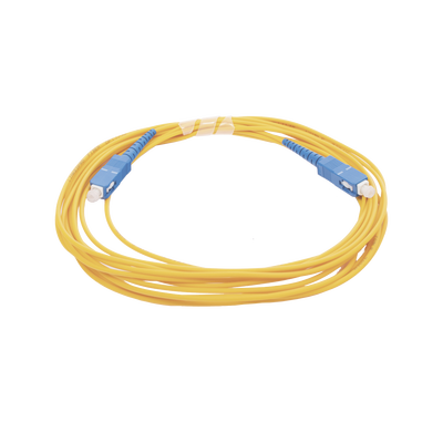Jumper de Fibra Óptica Monomodo SC/UPC - SC/UPC Simplex, color amarillo, 5 metros