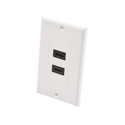 Placa de pared de 2 puertos HDMI hembra a hembra
