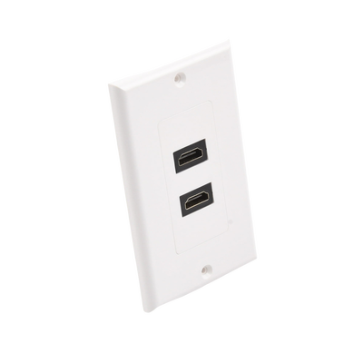 Placa de pared de 2 puertos HDMI hembra a hembra