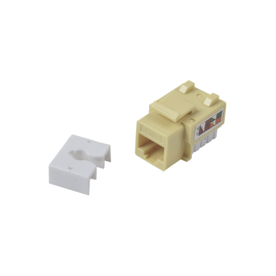 Módulo Jack Keystone Cat5e con terminación 110 (Punchdown) para faceplate - Color Amarillo