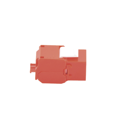 Módulo Jack Keystone Cat5e (toolless), con terminación en ángulo 180 º Color Rojo, Compatible con Faceplate y Patchpanel Linkedpro