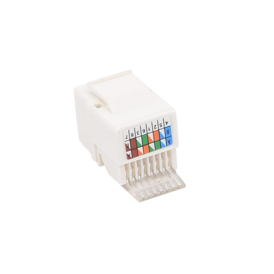 Módulo Jack Keystone Cat5e sin herramienta (toolless) para faceplate - Color Blanco