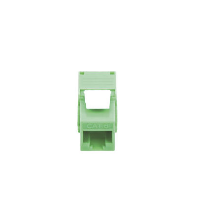 Módulo Jack Keystone Cat6 (toolless), con terminación en ángulo 180 º Color Verde, Compatible con Faceplate y Patchpanel Linkedpro