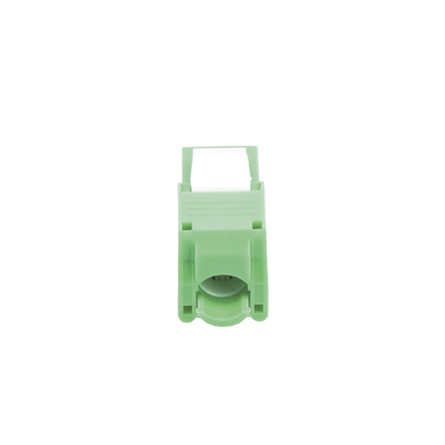 Módulo Jack Keystone Cat6A (toolless), con terminación en ángulo 180 º Color Verde, Compatible con Faceplate y Patchpanel Linkedpro