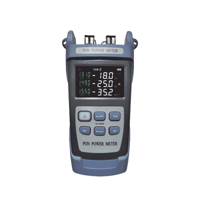Medidor de Potencia Óptica (OPM) para Fibra Óptica en Redes FTTx / Soporta 3 Longitudes de Onda: 1310nm , 1490nm y 1550nm / Rango de Medición de -40 a 25dBm