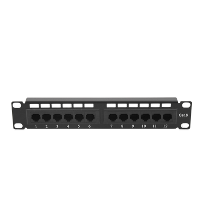 Panel de parcheo de impacto (110) UTP de 12 puertos Cat6, 10in