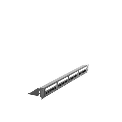 Panel de parcheo de impacto (110) UTP de 24 puertos Cat6, 19in, con barra para organizar cable