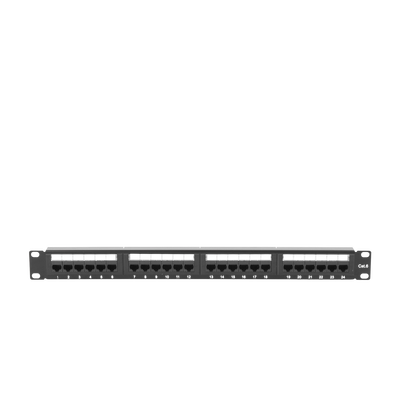 Panel de parcheo de impacto (110) UTP de 24 puertos Cat6, 19in, con barra para organizar cable