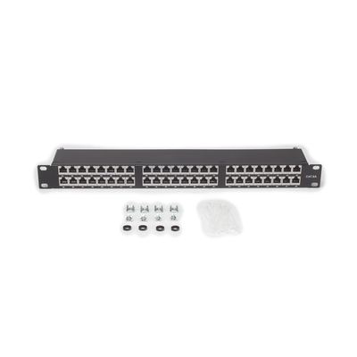 Panel de parcheo de impacto (110) blindado de 48 puertos Cat6A