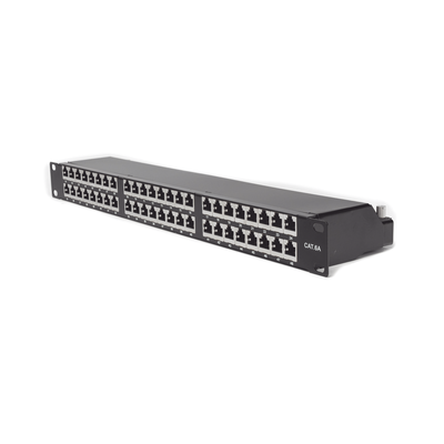 Panel de parcheo de impacto (110) blindado de 48 puertos Cat6A