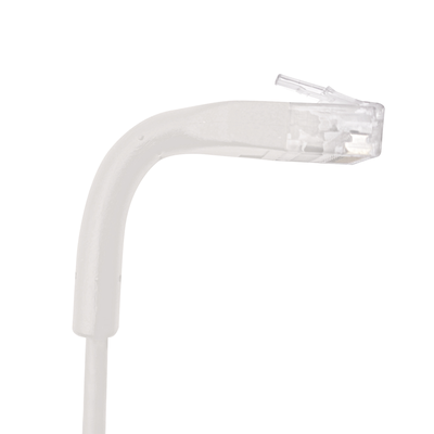 Mini Patch Cord Cat6 Ultra Slim 18 cm Blanco – Ahorra Espacio sin Organizadores, con Bota Flexible