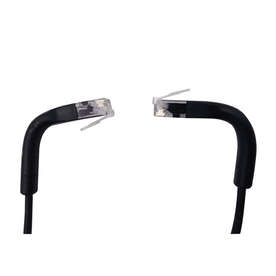 Mini Patch Cord Cat6 Ultra Slim 1 m Negro – Ahorra Espacio sin Organizadores, con Bota Flexible