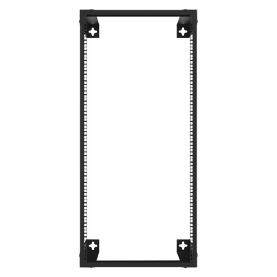 Rack Abierto de 19" para Montaje en Pared de 24 Unidades.