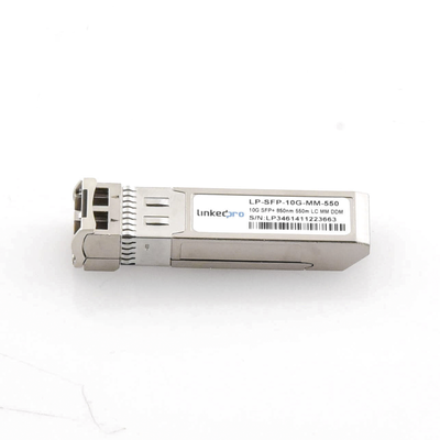 Transceptor Óptico SFP+ (Mini-Gbic) / Multimodo 850 nm / 10 Gbps / 10GBASE-SR / Conectores LC/UPC Dúplex / DDM / Hasta 550 m