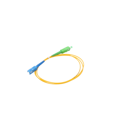 Jumper de Fibra Óptica Monomodo SC/APC-SC/UPC Simplex de 1 metro, 2mm