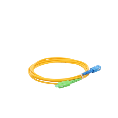 Jumper de Fibra Óptica Monomodo SC/APC-SC/UPC Simplex de 2 metros, 3mm