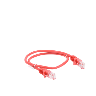 Cable de parcheo UTP Cat5e - 0.5 m - rojo