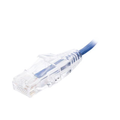 Cable de Parcheo Slim UTP Cat6 - 20 cm Azul Diámetro Reducido (28 AWG)