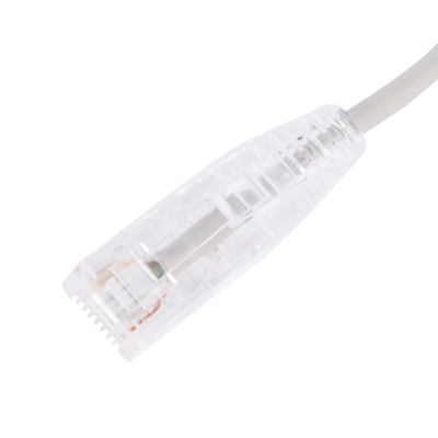 Cable de Parcheo Slim UTP Cat6 - 30 cm Gris Diámetro Reducido (28 AWG)