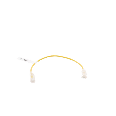 Cable de Parcheo Slim UTP Cat6 - 30 cm Amarillo Diámetro Reducido (28 AWG)