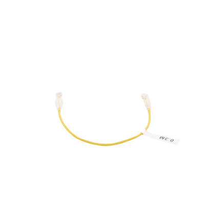 Cable de Parcheo Slim UTP Cat6 - 30 cm Amarillo Diámetro Reducido (28 AWG)