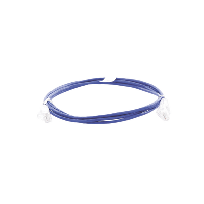 Cable de Parcheo Slim UTP Cat6 - 2 m Azul Diámetro Reducido (28 AWG)