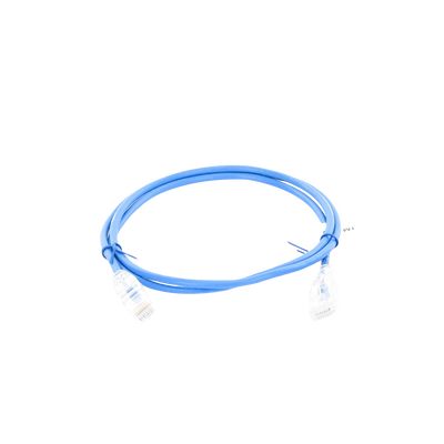 Cable de Parcheo Slim UTP Cat6A - 1 m Azul, Diámetro Reducido (28 AWG)